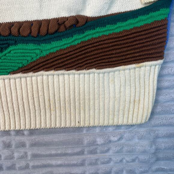 VTG Mac Divots Golf Canada 3D Knitted Cosby Coogi Golfling Style 90s Sweater XL - Picture 10 of 13